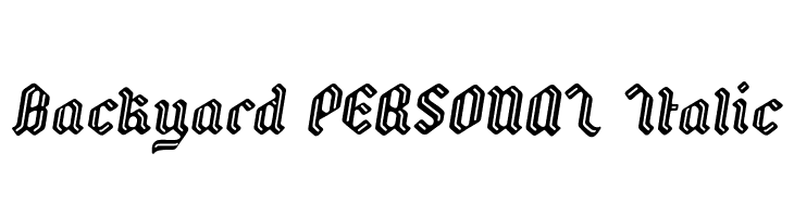 Backyard PERSONAL Italic Fonte