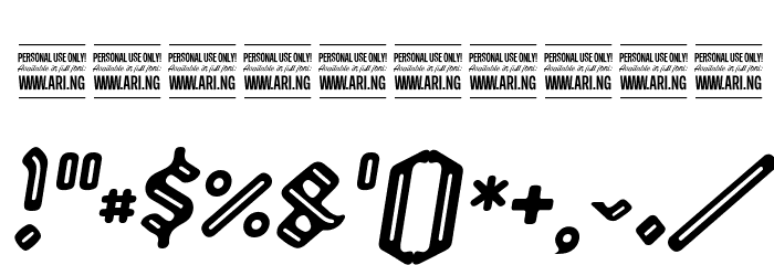 Backyard PERSONAL Italic Font OTHER CHARS