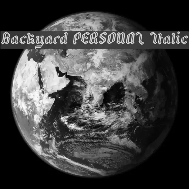 Backyard PERSONAL Italic Polices examples