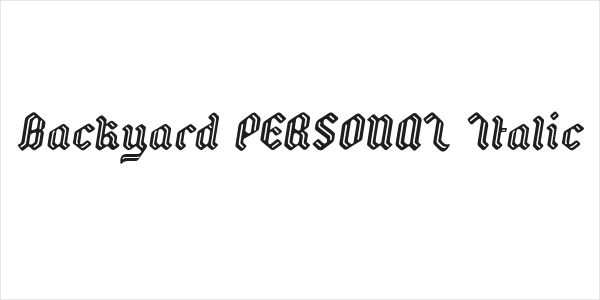 Backyard PERSONAL Italic Logo