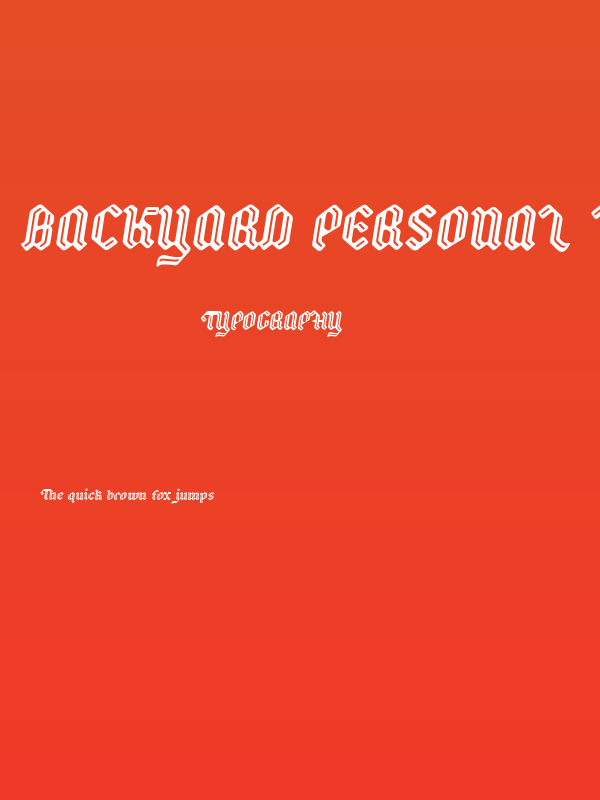 Backyard PERSONAL Italic Poster