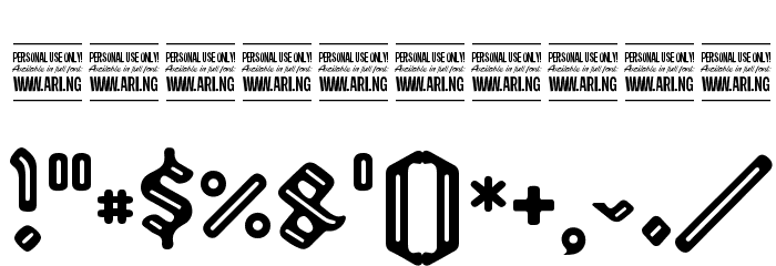 Backyard PERSONAL Font OTHER CHARS