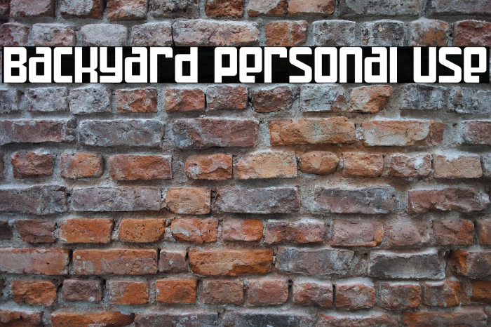 Backyard personal use Example 2