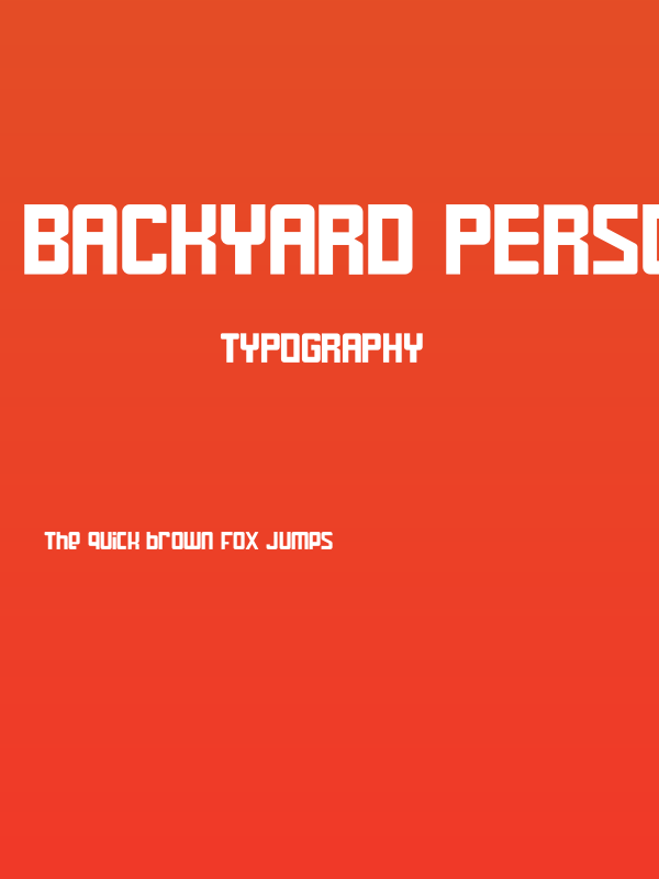Backyard personal use Poster