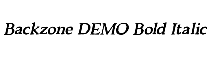 Backzone DEMO Bold Italic  Скачать бесплатные шрифты