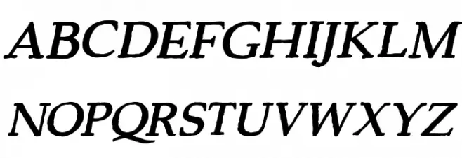Backzone DEMO Bold Italic Schriftart Groß