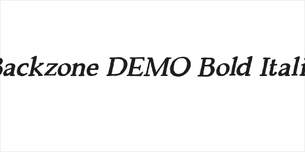 Backzone DEMO Bold Italic Logo