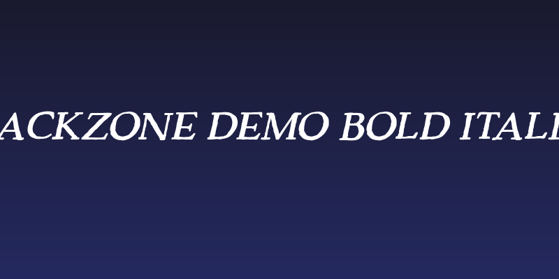 Backzone DEMO Bold Italic Social Header