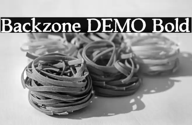 Backzone DEMO Bold Font examples