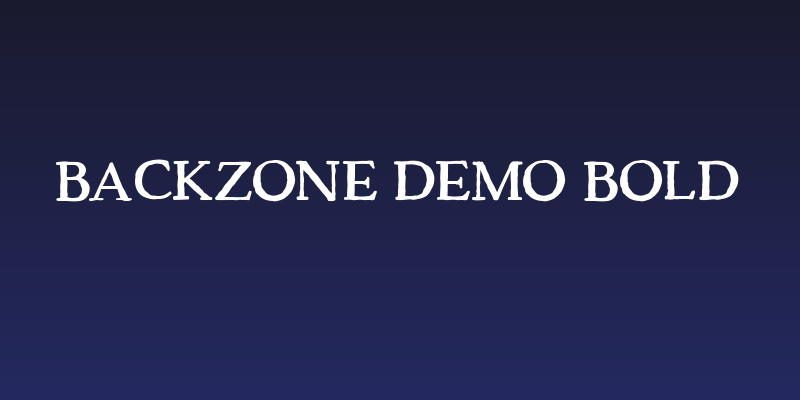 Backzone DEMO Bold Social Header