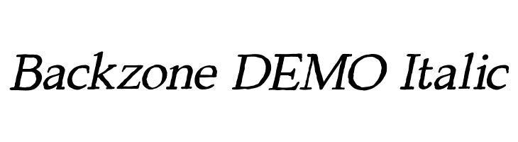 Backzone DEMO Italic  Descarca Fonturi Gratis