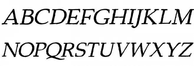 Backzone DEMO Italic Caratteri MAIUSCOLE