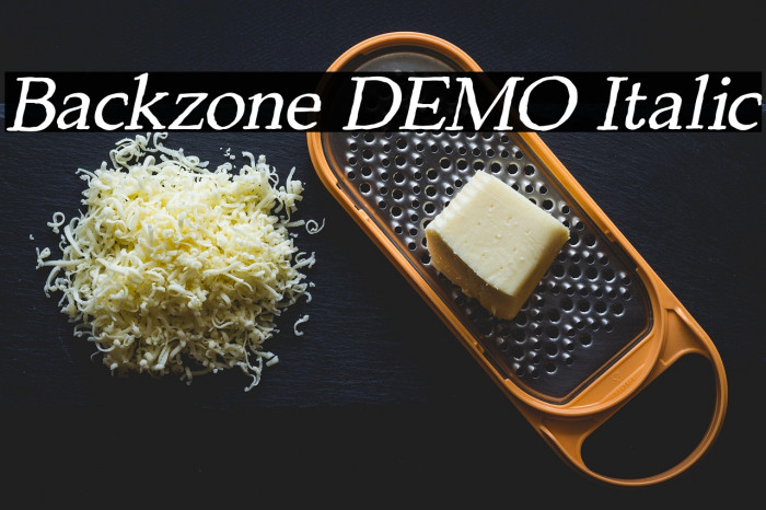 Backzone DEMO Italic Example 1