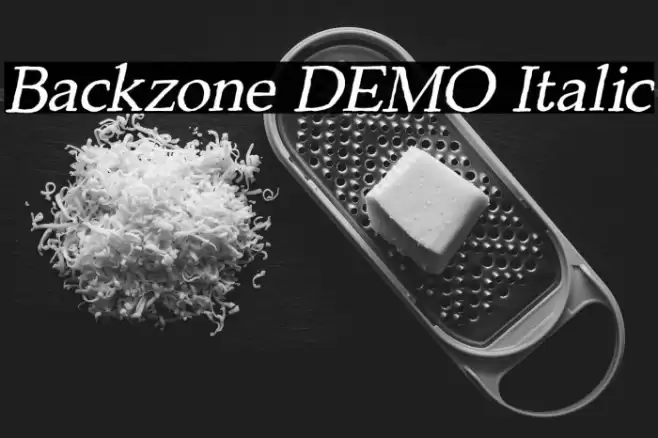 Backzone DEMO Italic Font examples