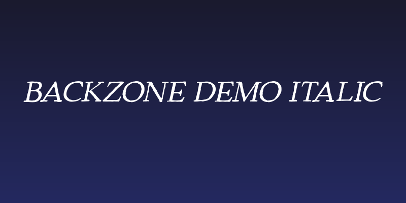 Backzone DEMO Italic Social Header