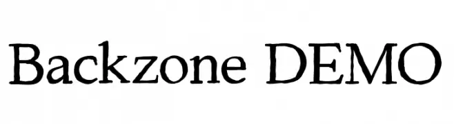 Backzone DEMO  Fuentes Gratis Descargar