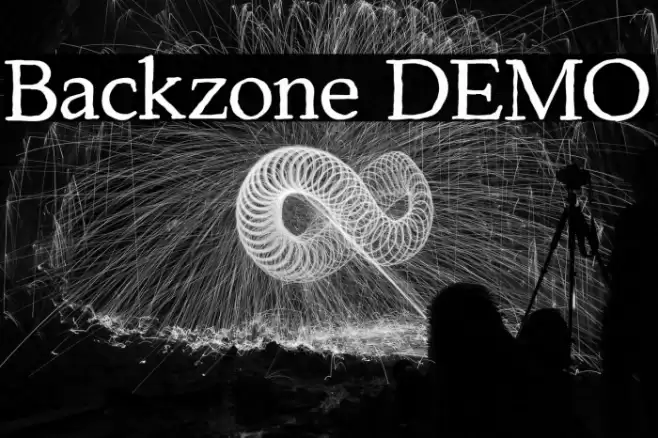 Backzone DEMO Font examples