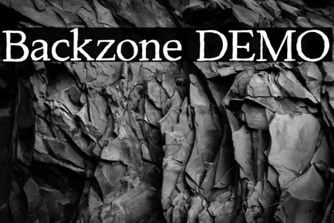 Backzone DEMO Font examples