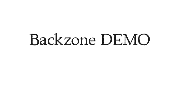 Backzone DEMO Logo