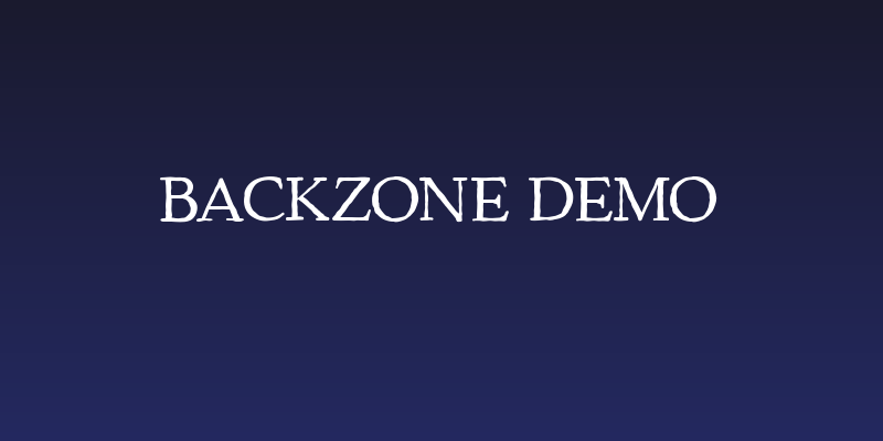 Backzone DEMO Social Header