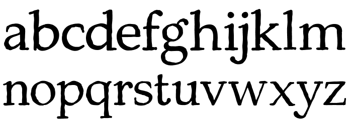 Backzone DEMO Schriftart Kleinbuchstaben