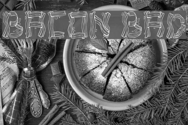 Bacon Bad Font examples