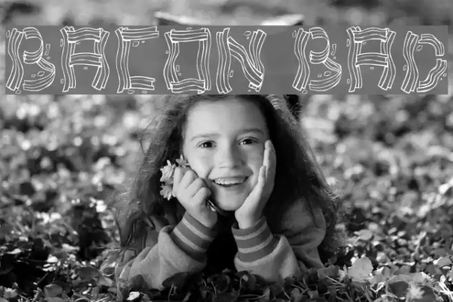 Bacon Bad Font examples