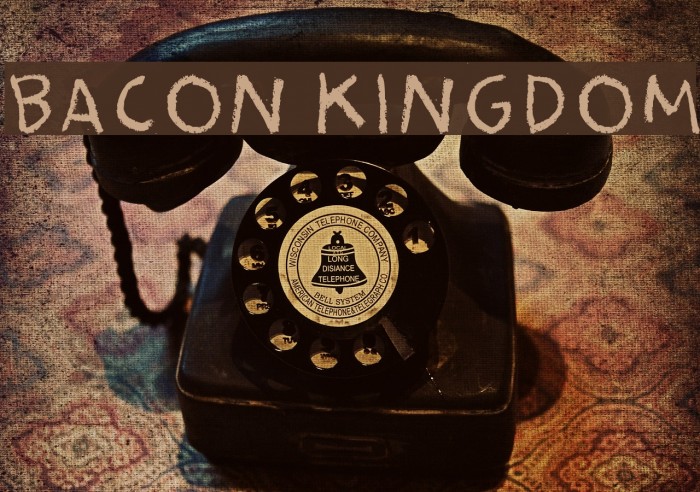 Bacon Kingdom Font examples
