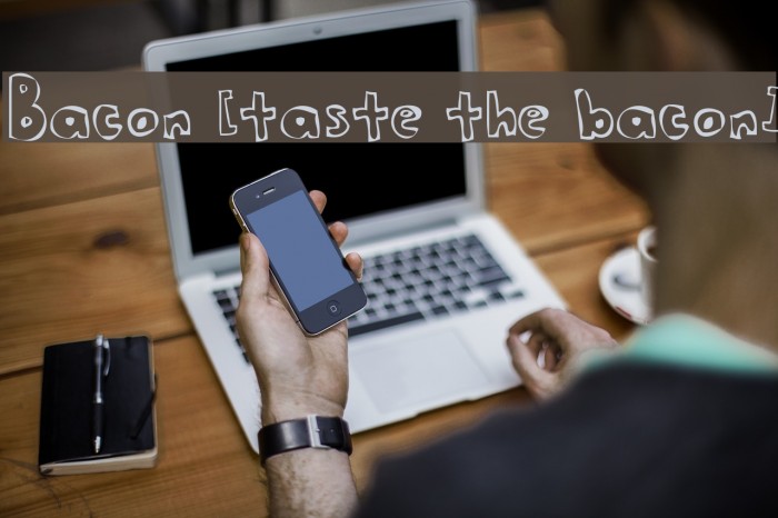 Bacon [taste the bacon] Example 1