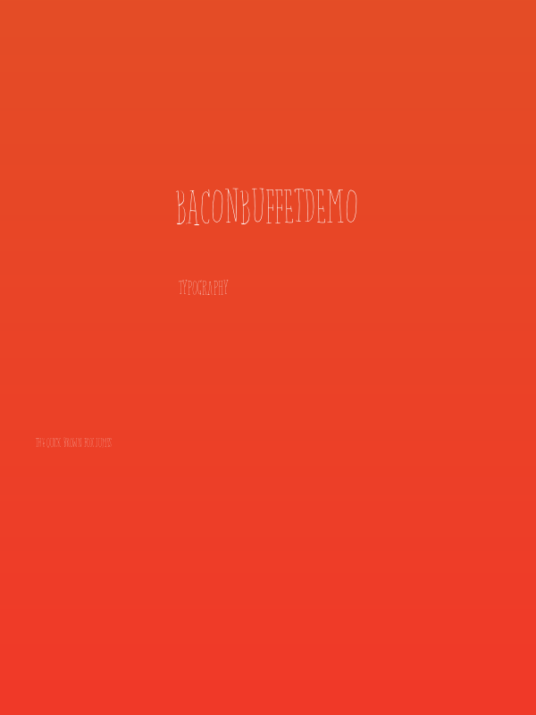 BaconBuffetDEMO Poster