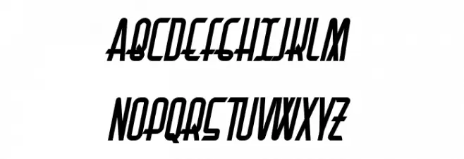 BaconRequest Bold Italic फ़ॉन्ट अपरकेस