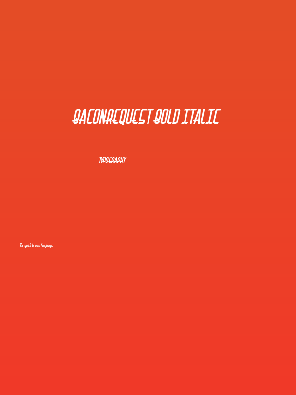 BaconRequest Bold Italic Poster
