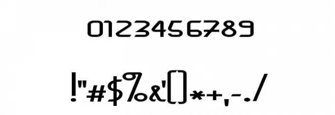BaconRequest Expanded Font OTHER CHARS