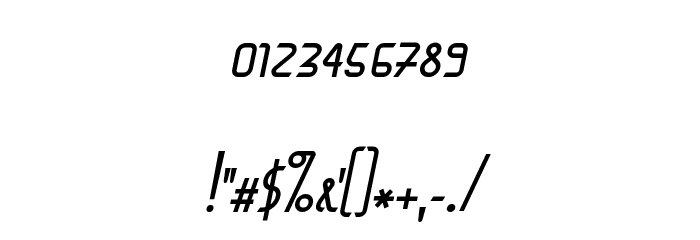 BaconRequest Italic Font OTHER CHARS