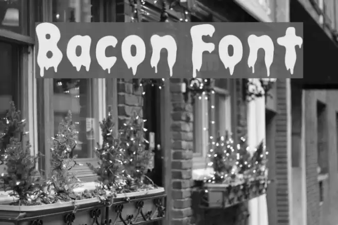 Bacon Font examples