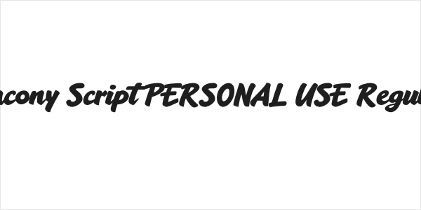 Bacony Script PERSONAL USE Regular Logo
