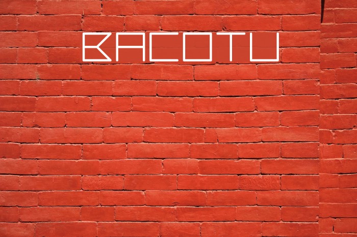 Bacotu Font examples