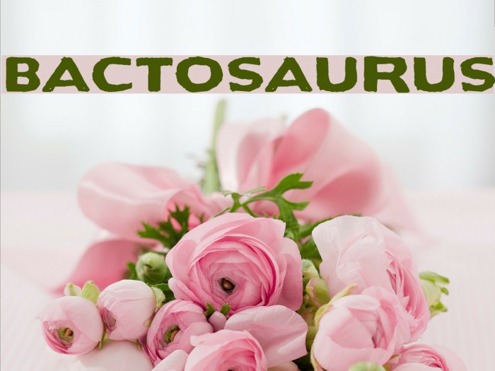 Bactosaurus Font examples