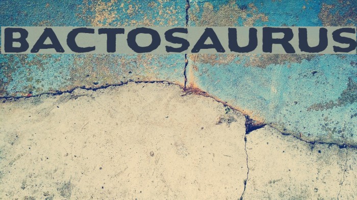 Bactosaurus Font examples