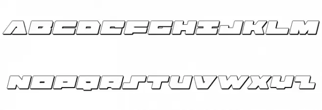 Bad Axe 3D Italic Caratteri MAIUSCOLE