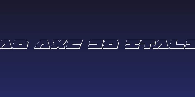 Bad Axe 3D Italic Social Header