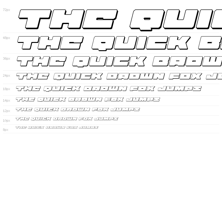 Bad Axe 3D Italic Waterfall