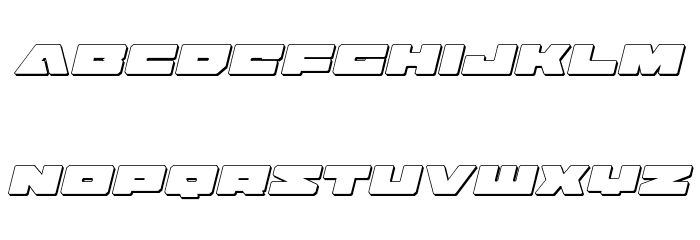 Bad Axe 3D Italic Font LOWERCASE