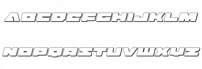 Bad Axe 3D Italic Caratteri MINUSCOLO