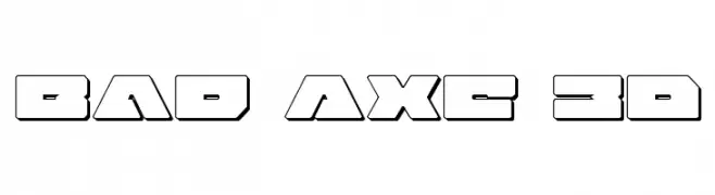 Bad Axe 3D  Frei Schriftart Herunterladen