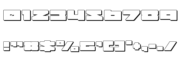 Bad Axe 3D Font OTHER CHARS