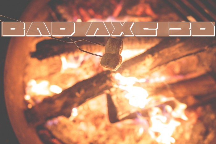 Bad Axe 3D Font examples