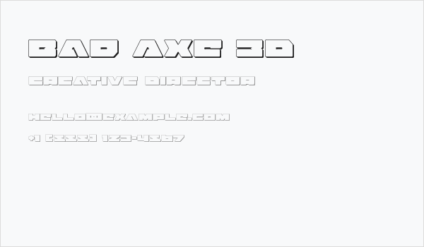 Bad Axe 3D Business Card