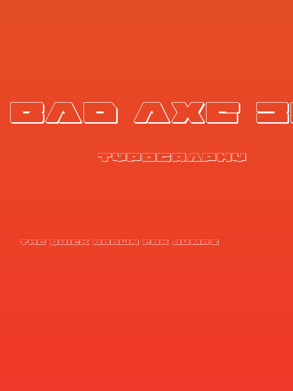 Bad Axe 3D Poster