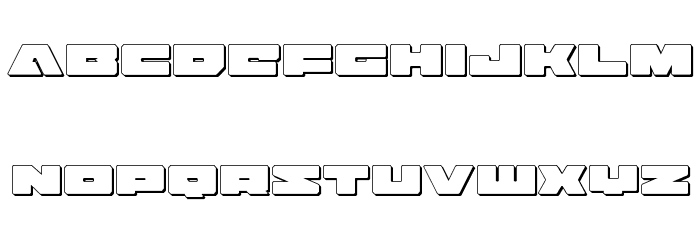 Bad Axe 3D Font LOWERCASE